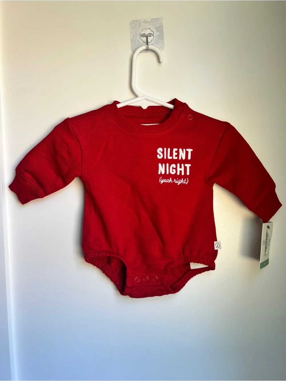 NWT Carter’s “Silent Night (Yeah Right)” Holiday Bodysuit | Newborn